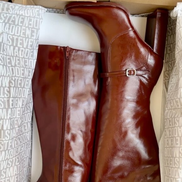 Steven Madden Adalyn Brown Boots - Picture 2 of 8
